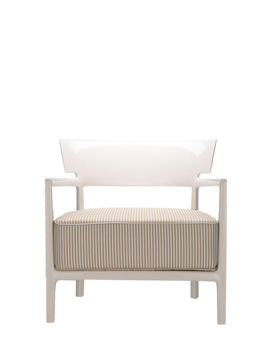 Cara Outdoor Lounge Chair by Kartell #IVORY/DYED FIBER BEIGE