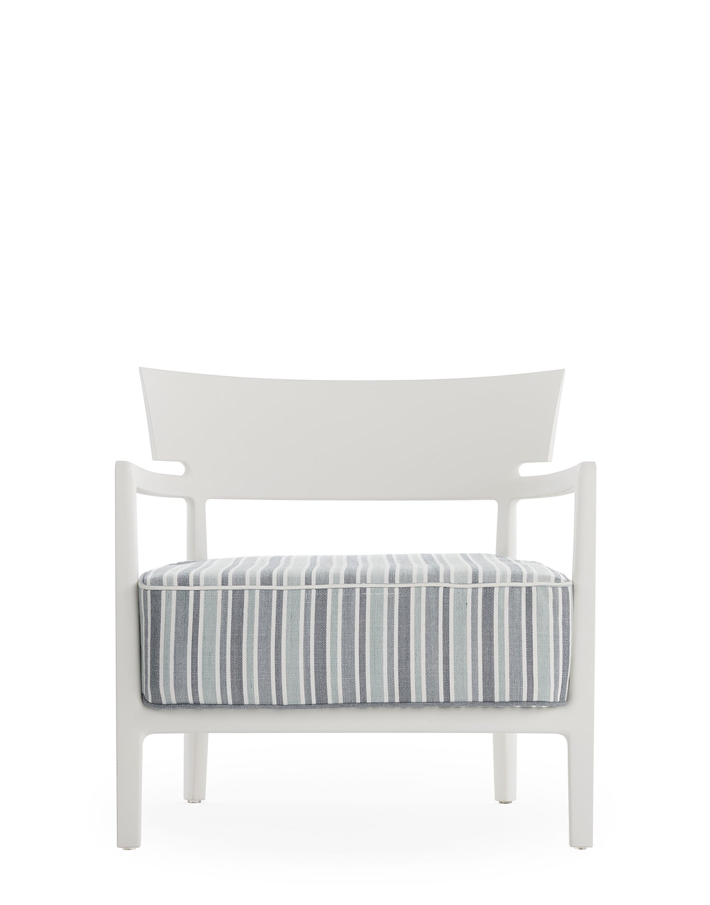 Cara Outdoor Lounge Chair by Kartell #WHITE/GREEN STRIPES