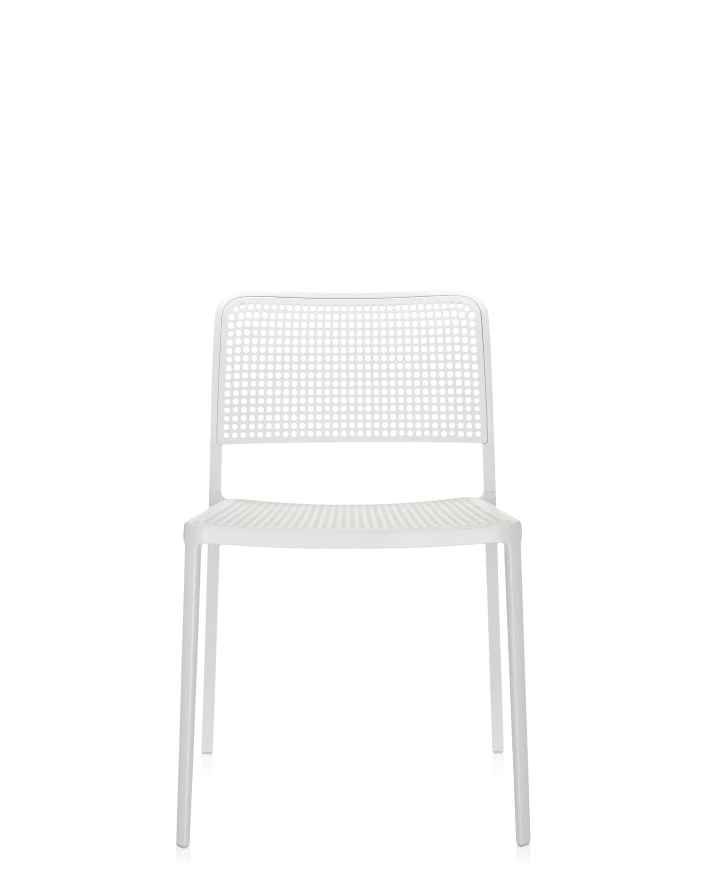 Audrey Chair by Kartell #WHITE/WHITE PAINTED STEEL/