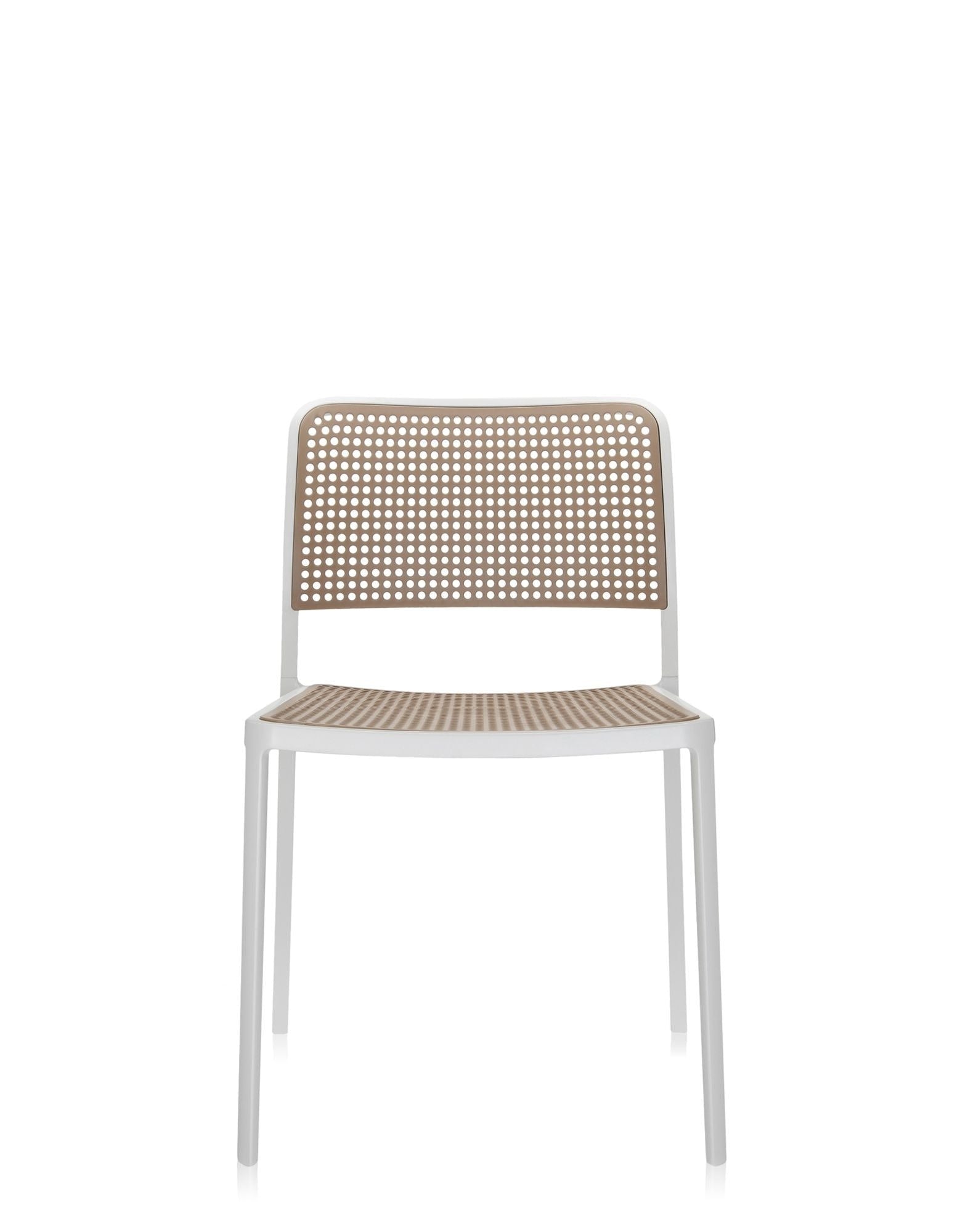 Audrey Chair by Kartell #SAND/WHITE PAINTED STEEL/