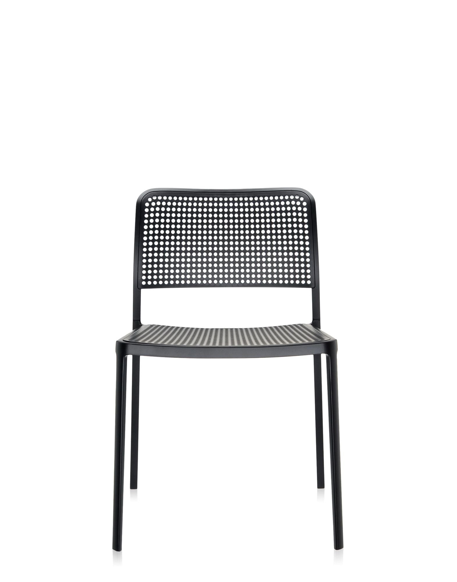 Audrey Chair by Kartell #BLACK/BLACK PAINTED STEEL/