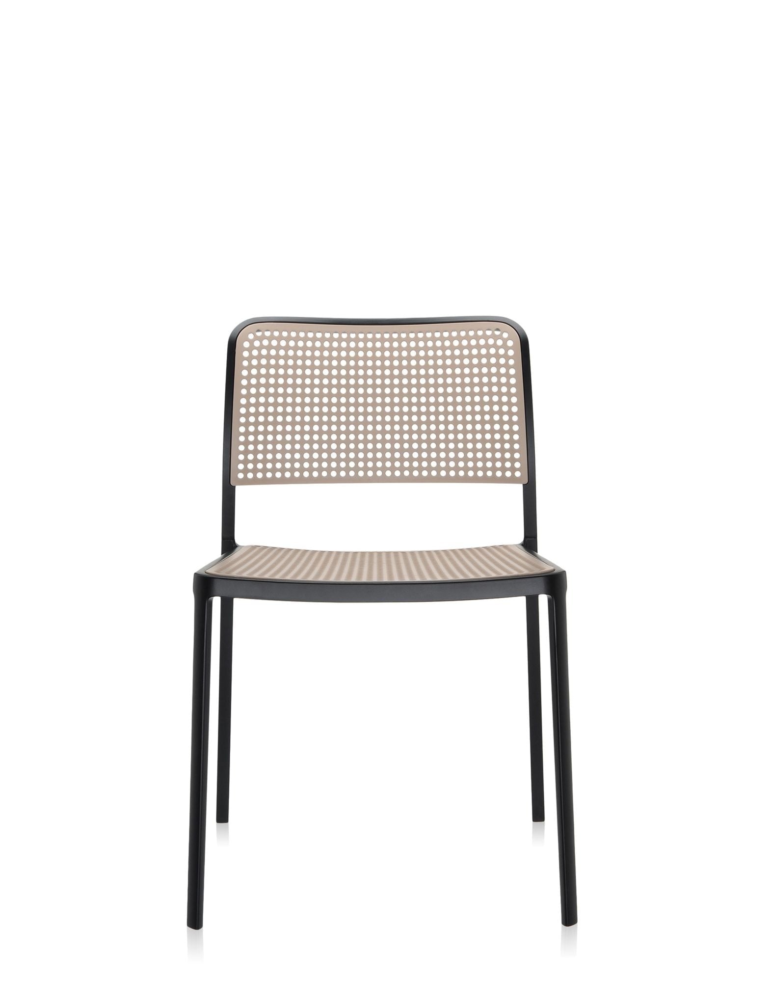 Audrey Chair by Kartell #SAND/BLACK PAINTED STEEL/