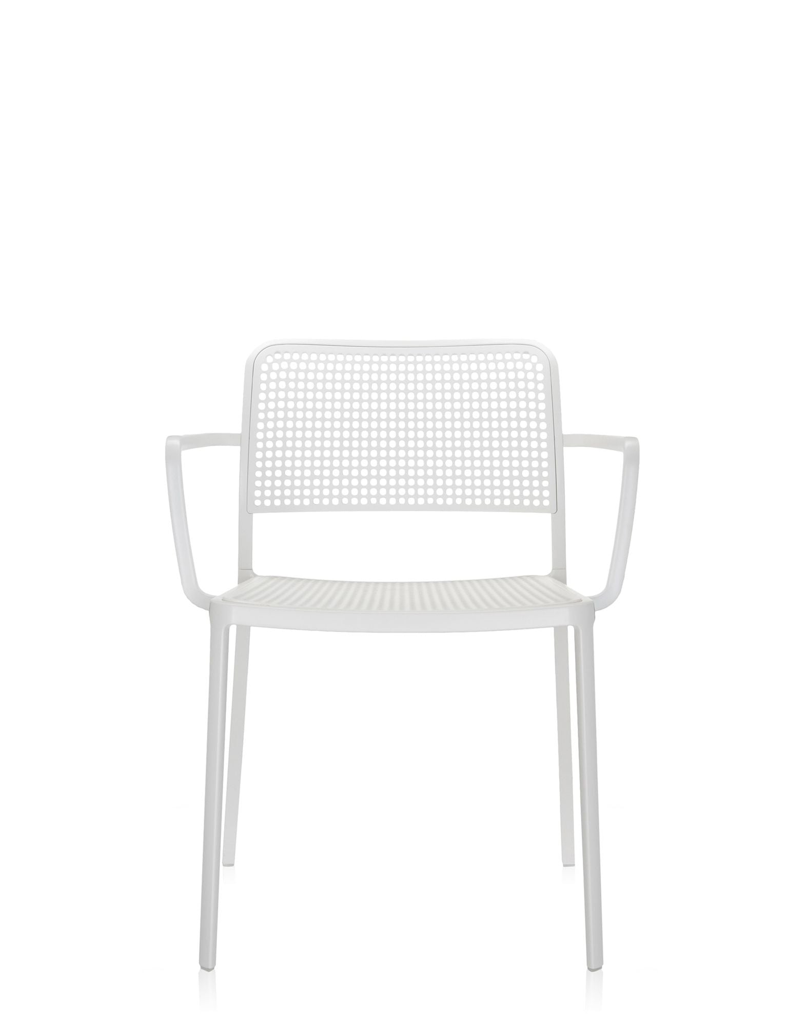 Audrey Armchair by Kartell #WHITE/WHITE PAINTED STEEL/