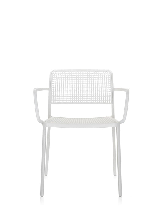 Audrey Armchair by Kartell #WHITE/WHITE PAINTED STEEL/