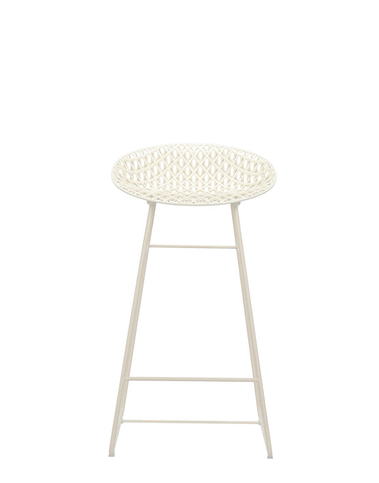 Smatrik Bar Stool Outdoor by Kartell #WHITE/WHITE