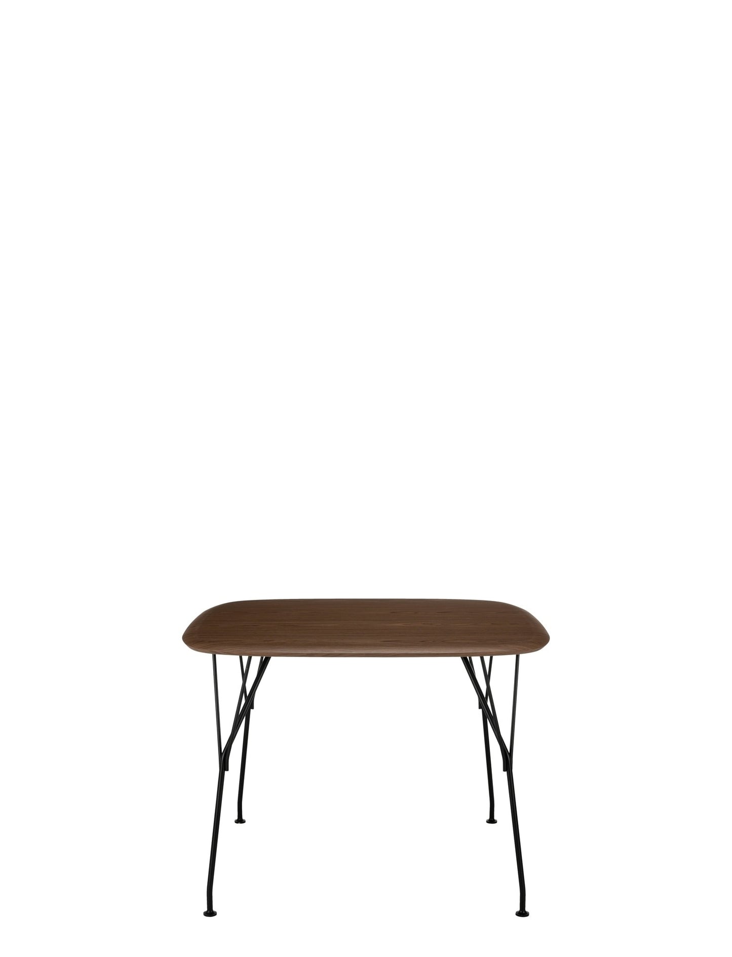 Viscount Of Wood Square Table by Kartell #WALNUT/BLACK/