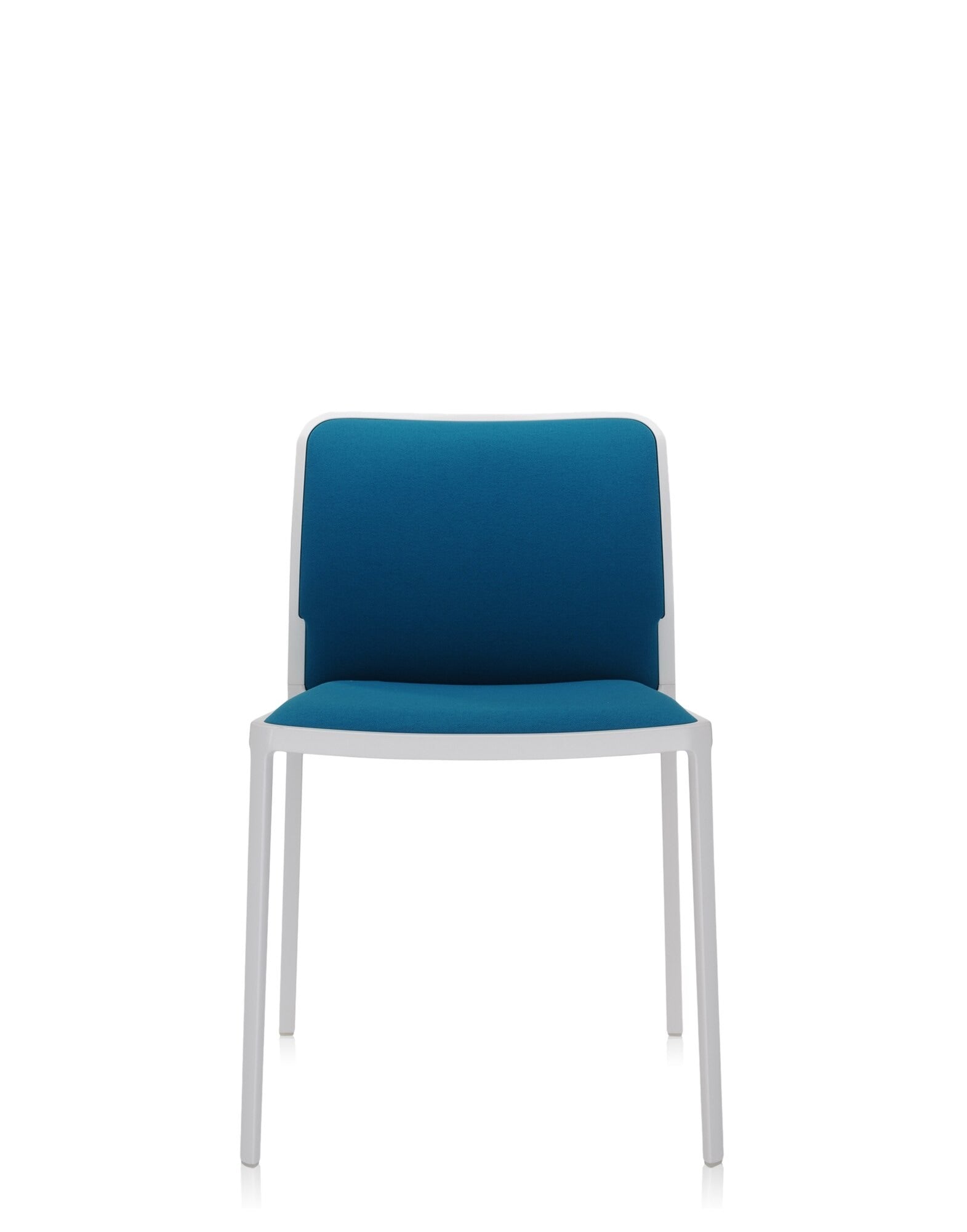 Audrey Soft Chair by Kartell #TEAL BLUE/WHITE PAINTED STEEL/