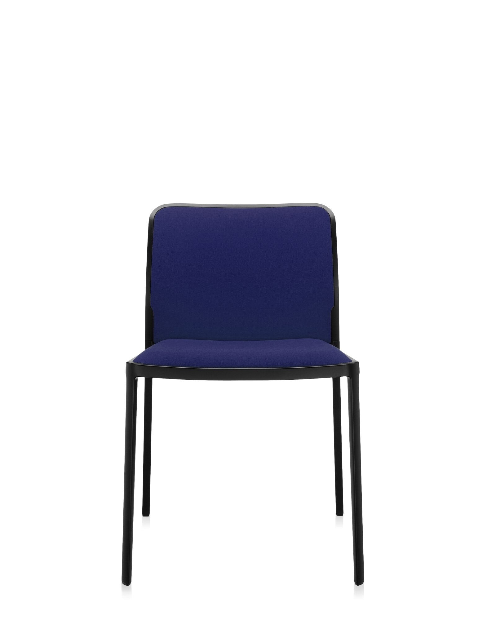 Audrey Soft Chair by Kartell #BLUE/BLACK PAINTED STEEL/