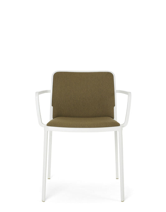 Audrey Soft Noma Armchair by Kartell #MUSTARD/WHITE PAINTED STEEL/