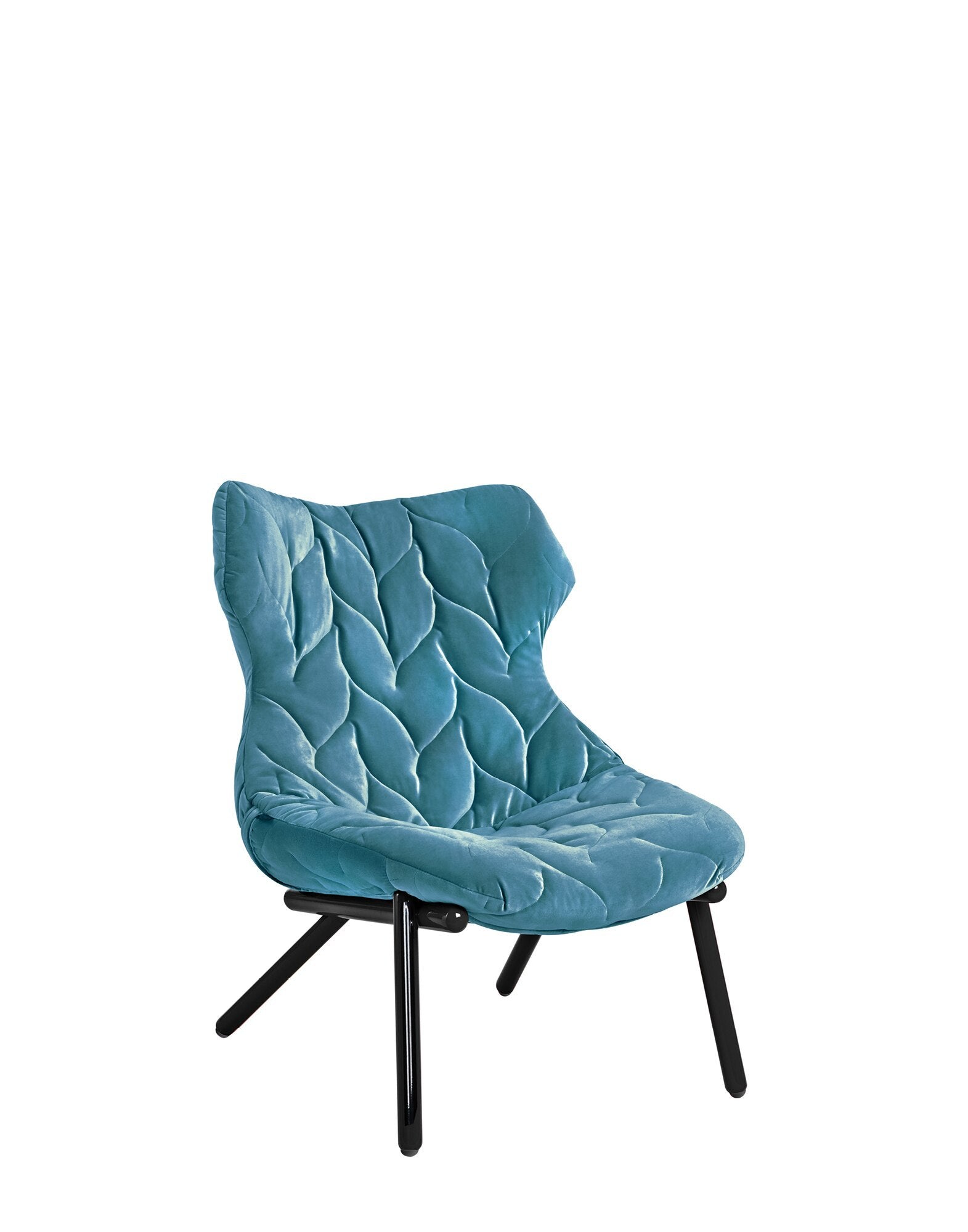 Foliage Armchair by Kartell #VELVET/OCTANE VELVET/BLACK