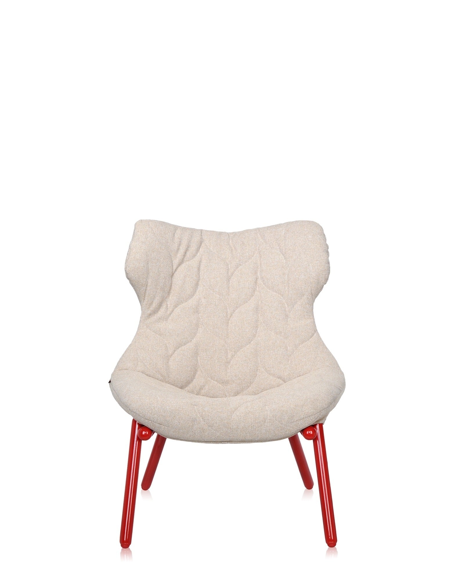 Foliage Armchair by Kartell #TREVIRA/BEIGE TREVIRA/RED