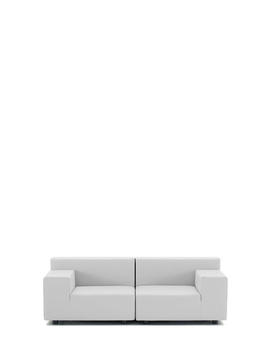 Plastics Tech Fabric Two-Seater Sofa by Kartell #WHITE