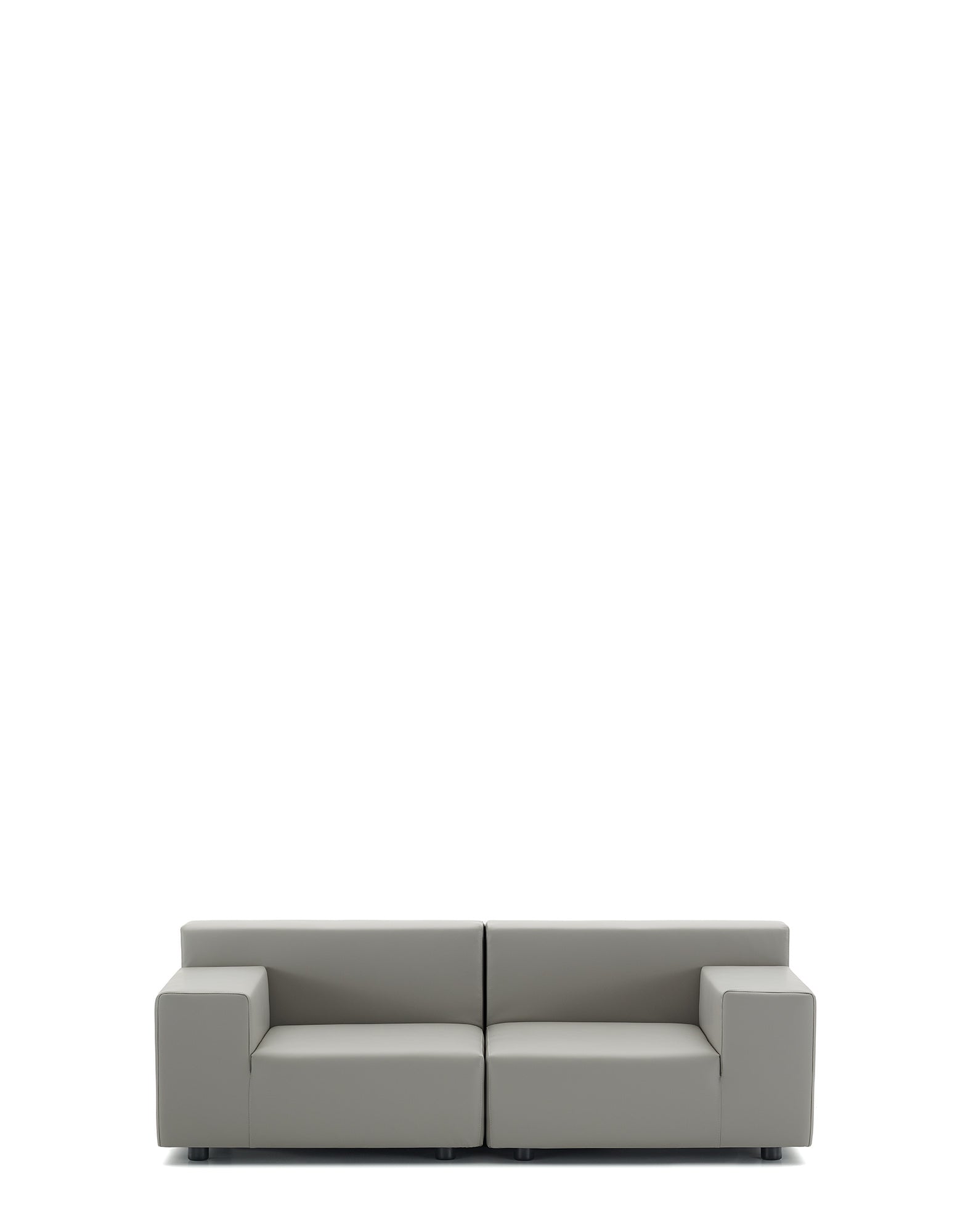 Plastics Tech Fabric Two-Seater Sofa by Kartell #GREY