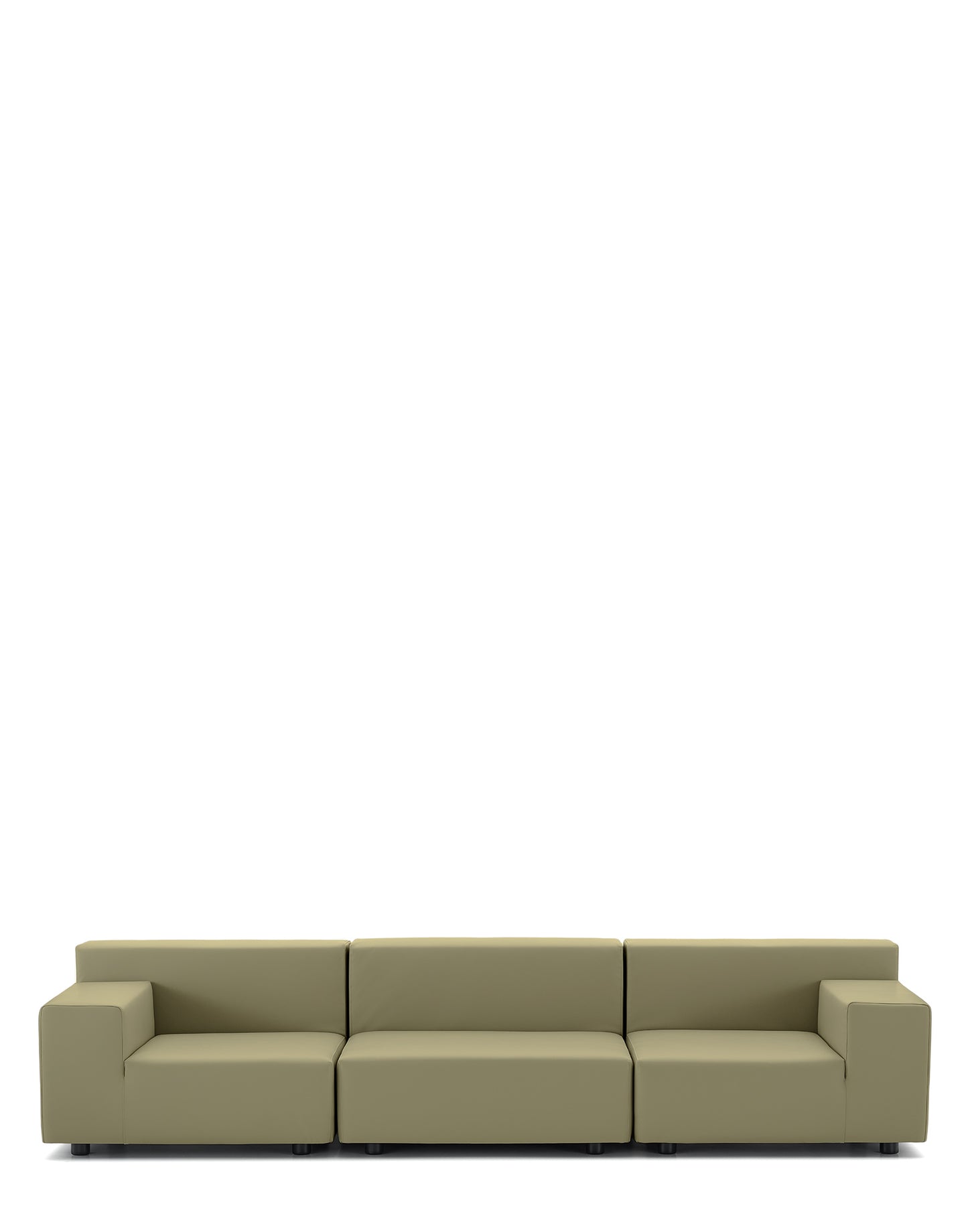 Plastics Tech Fabric Three-Seater Sofa by Kartell #GREEN