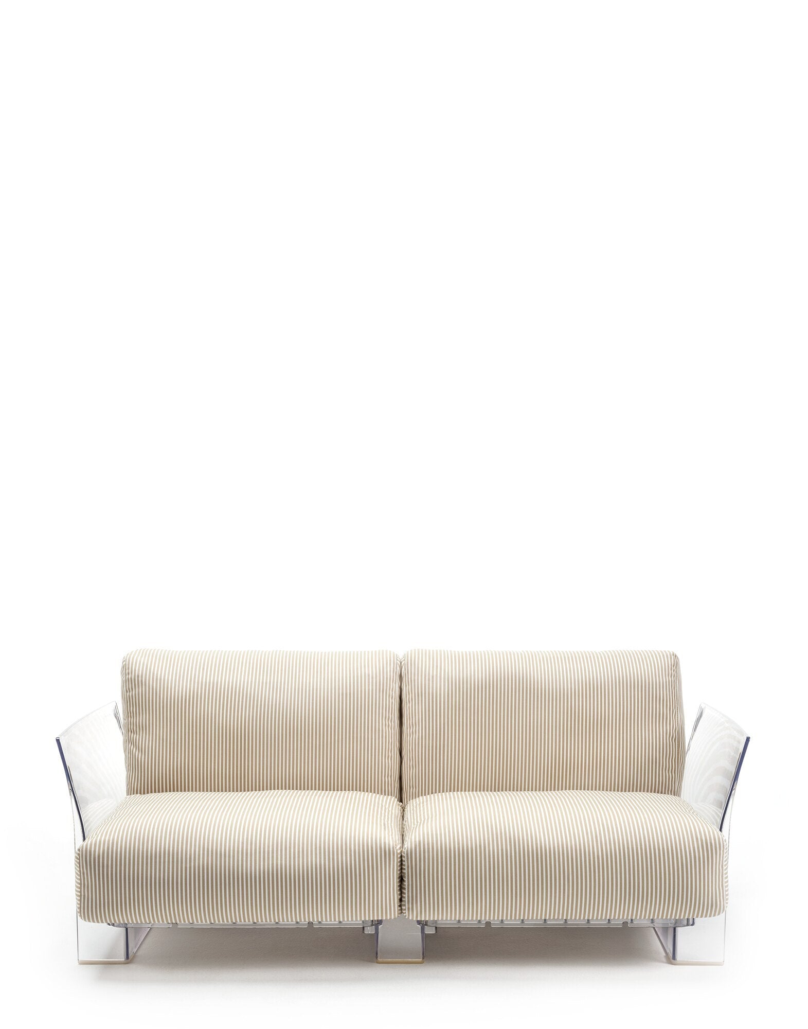 Pop Outdoor Two-Seater Sofa by Kartell #STRIPES BEIGE