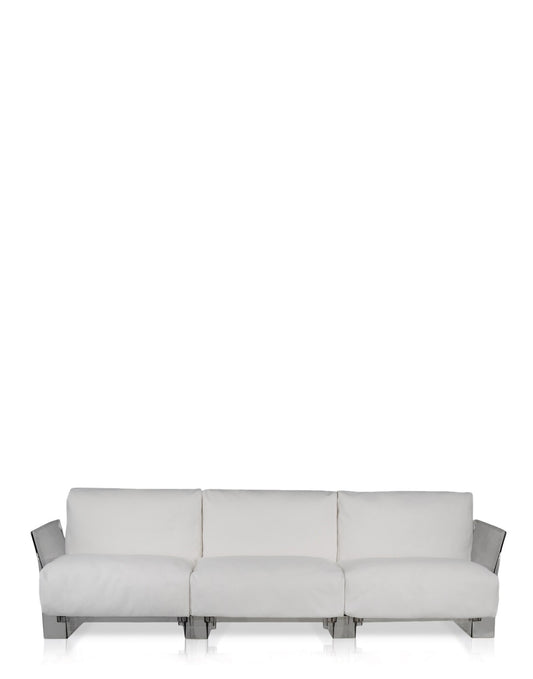 Pop Outdoor Three-Seater Sofa by Kartell #WHITE SUNBRELLA