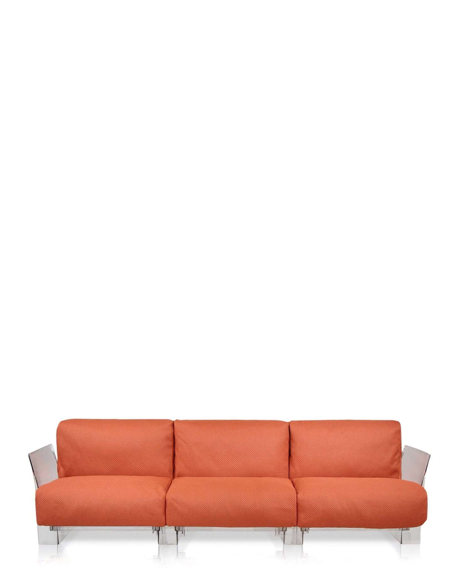 Pop Outdoor Three-Seater Sofa by Kartell #IKON ORANGE