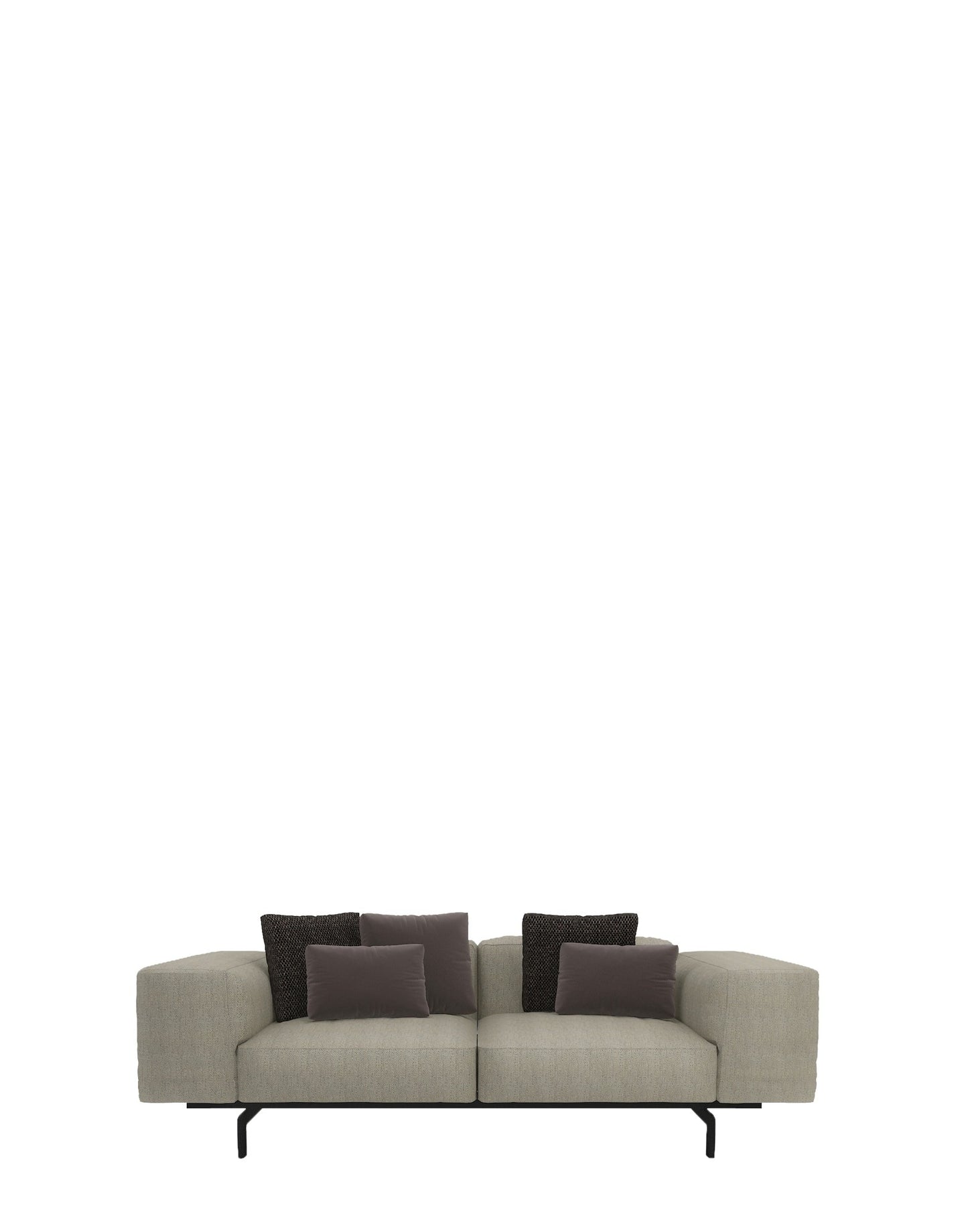 Largo Two-Seater Sofa by Kartell #GUBBIO/SAND/