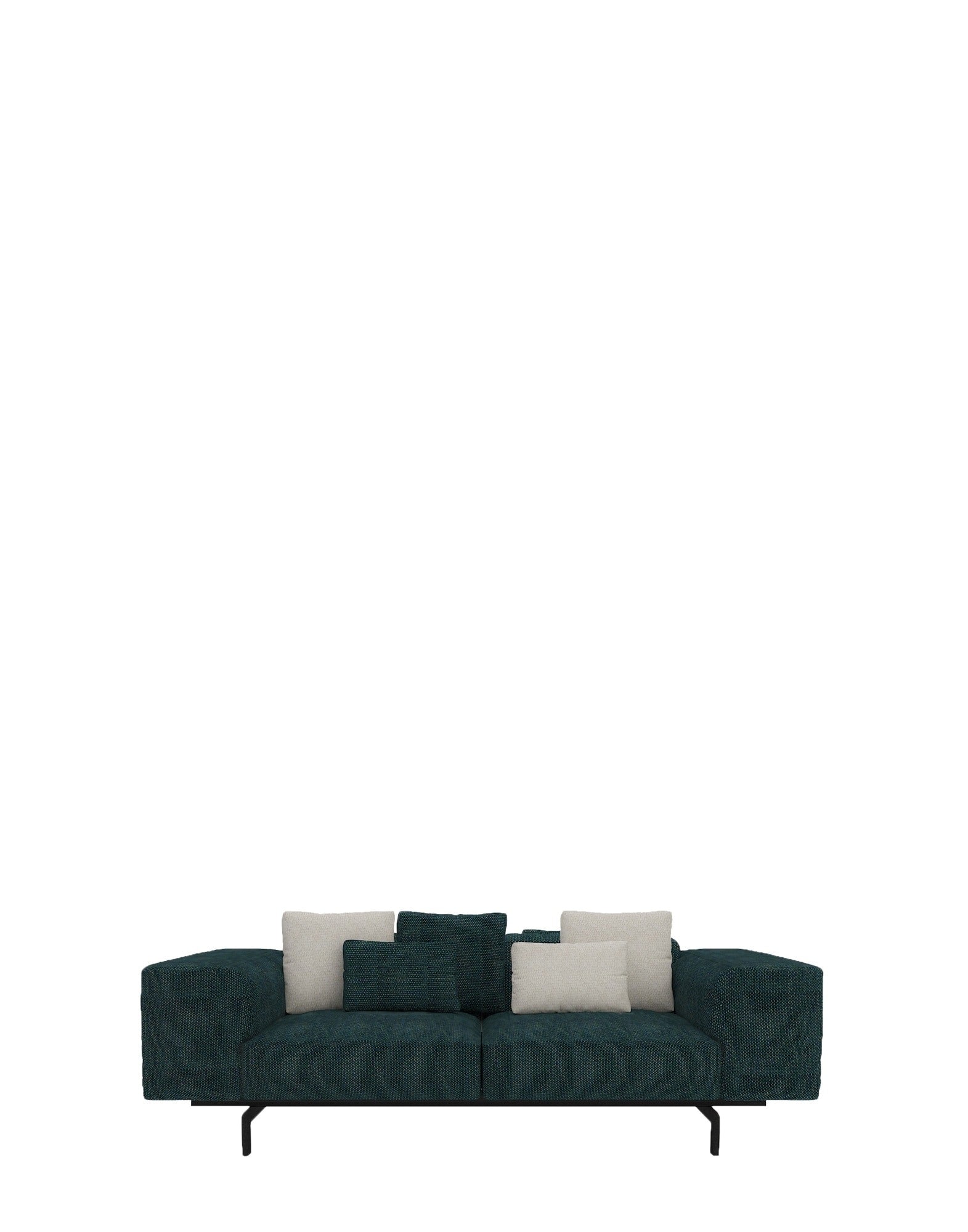 Largo Two-Seater Sofa by Kartell #GUBBIO/GREEN/