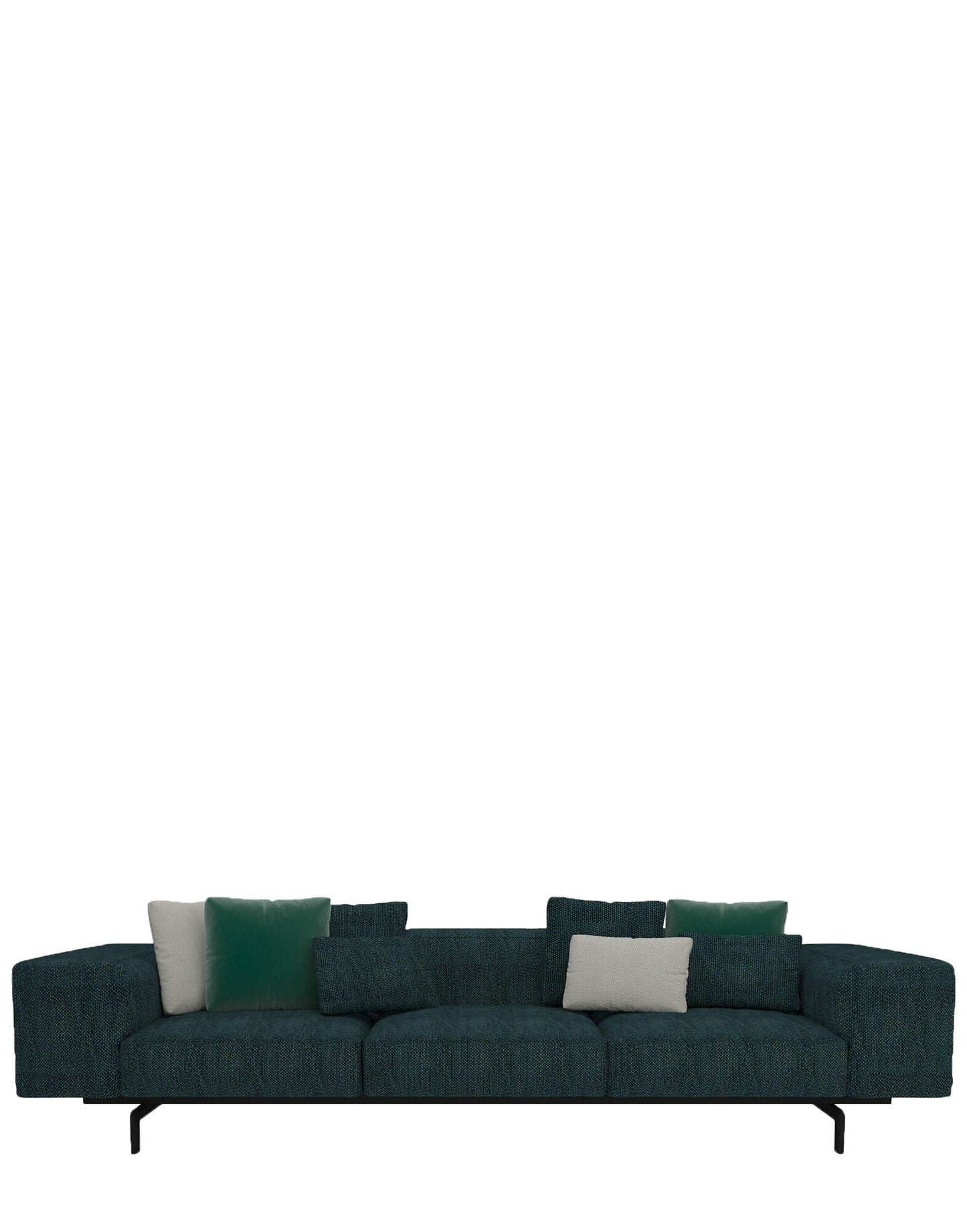 Largo Three-Seater Sofa by Kartell #GUBBIO/GREEN/