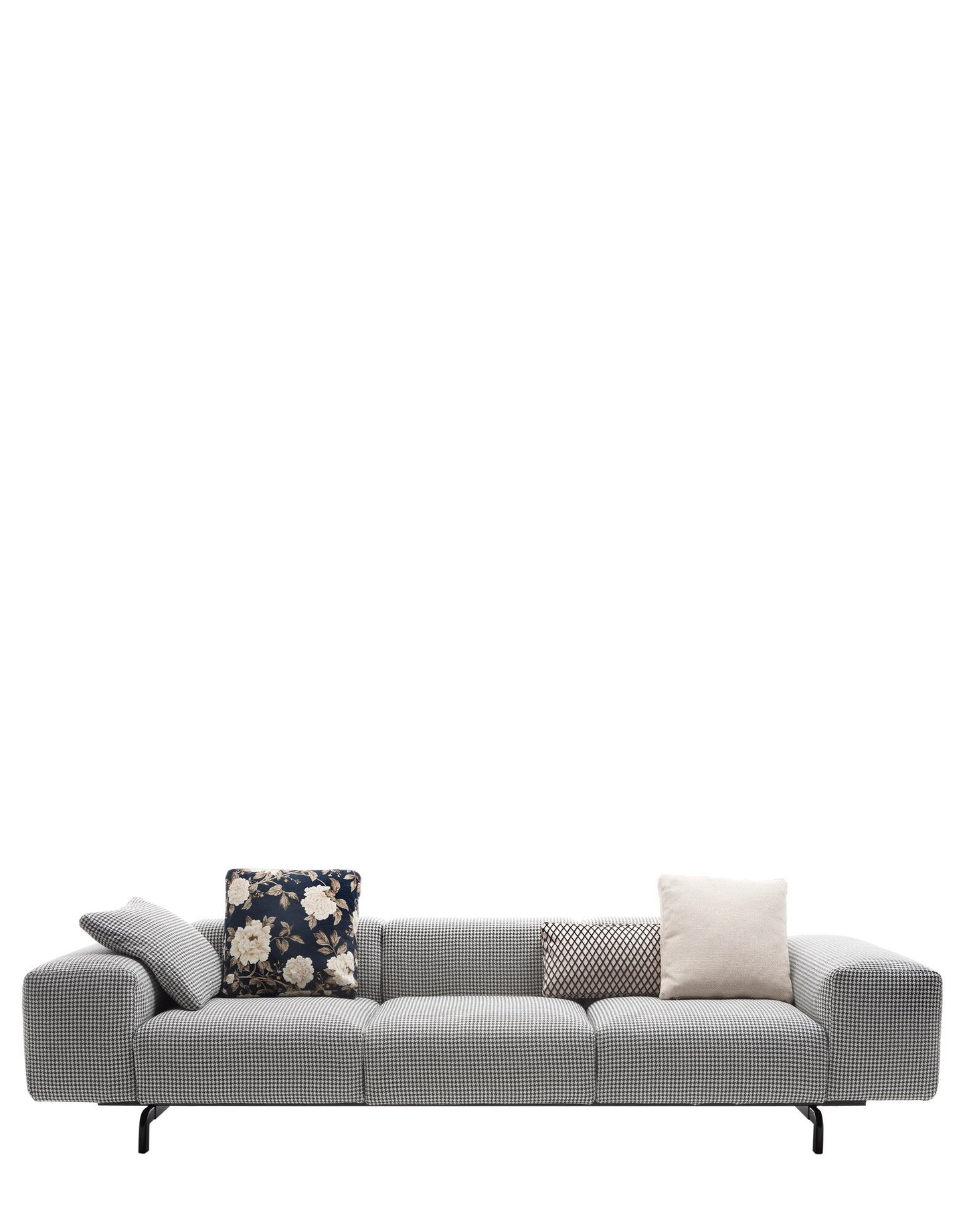 Largo Three-Seater Sofa by Kartell #PIED DE POULE/GREY/