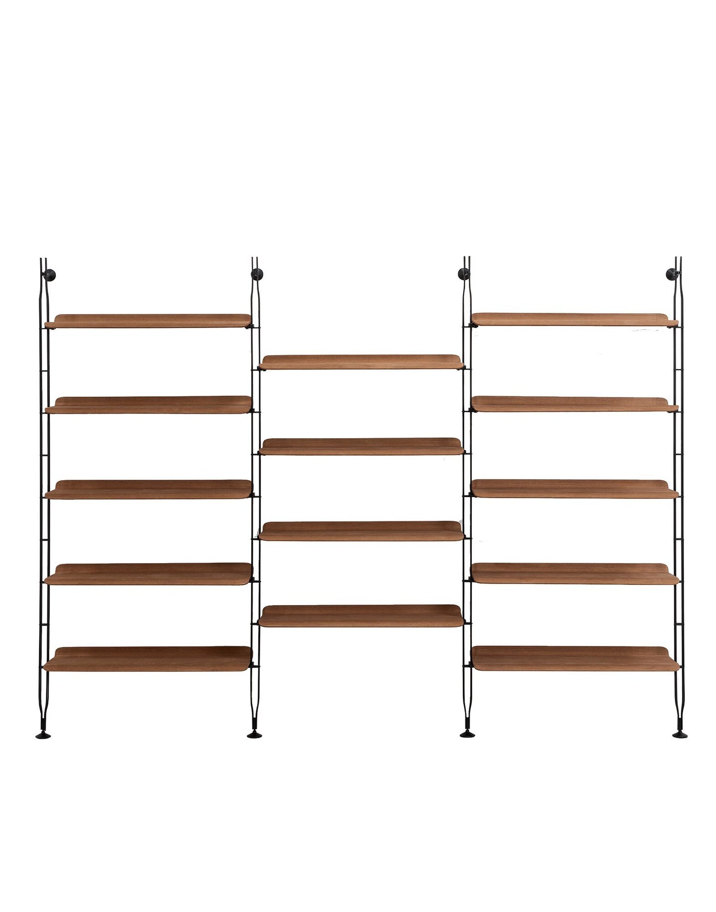 Adam Wood Shelf (3 Column) by Kartell #DARK WOOD/BLACK