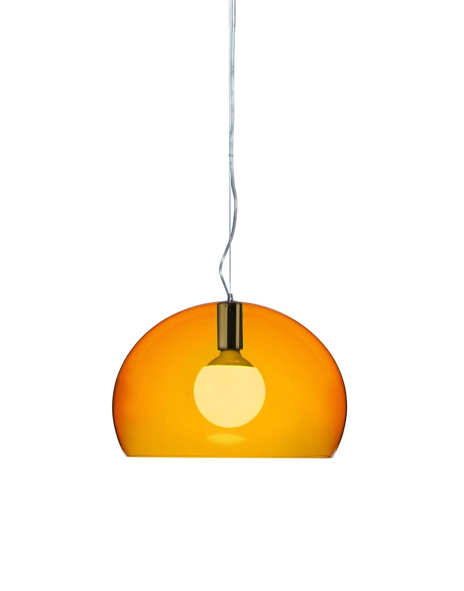 Small FL/Y Pendant Lamp by Kartell #TRANSPARENT/ORANGE/