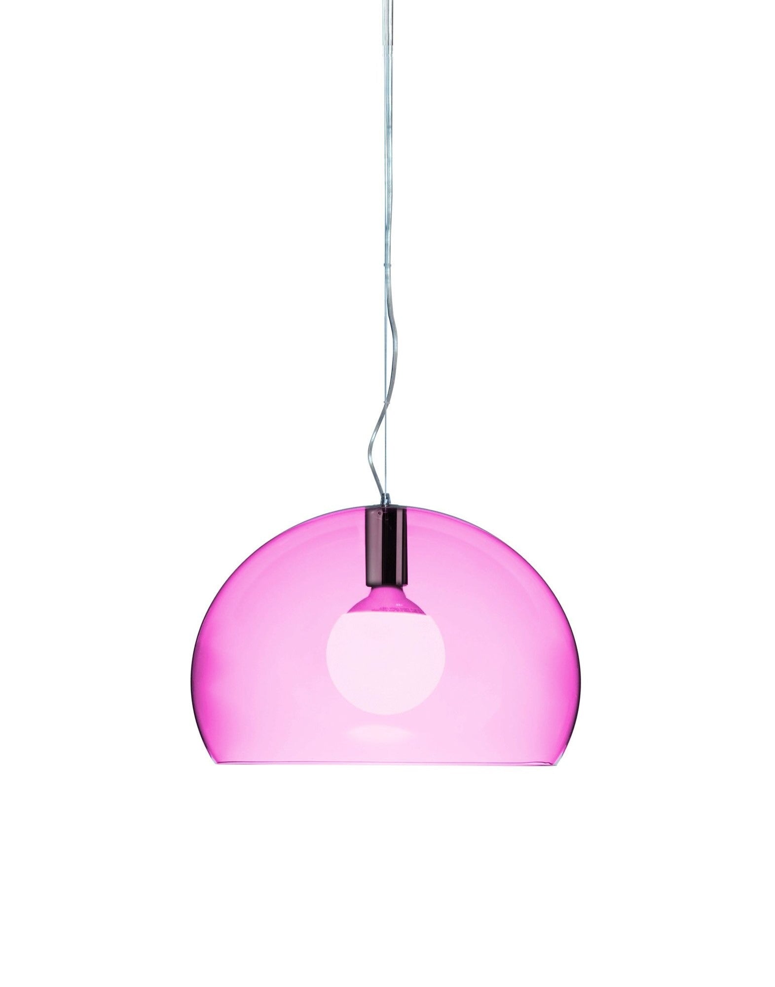 Small FL/Y Pendant Lamp by Kartell #TRANSPARENT/CARDINAL RED/