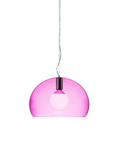 Small FL/Y Pendant Lamp by Kartell #TRANSPARENT/CARDINAL RED/