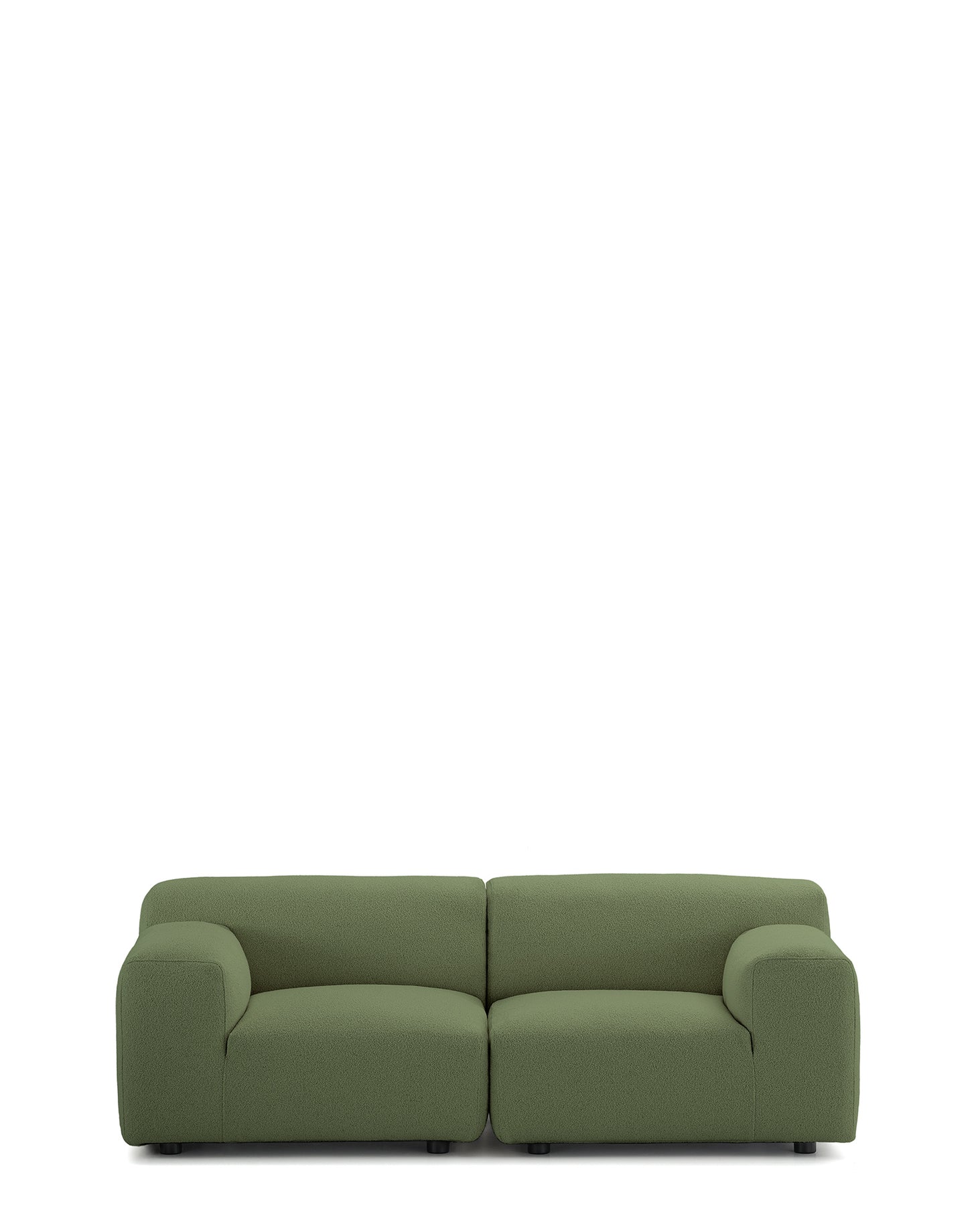 Plastics Duo Two-Seater Sofa Orsetto by Kartell #GREEN/NOT FLAMEPROOF/