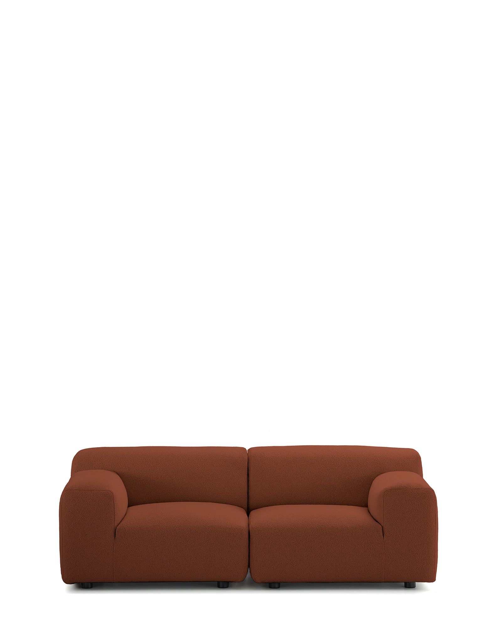 Plastics Duo Two-Seater Sofa Orsetto by Kartell #RUSSET/NOT FLAMEPROOF/