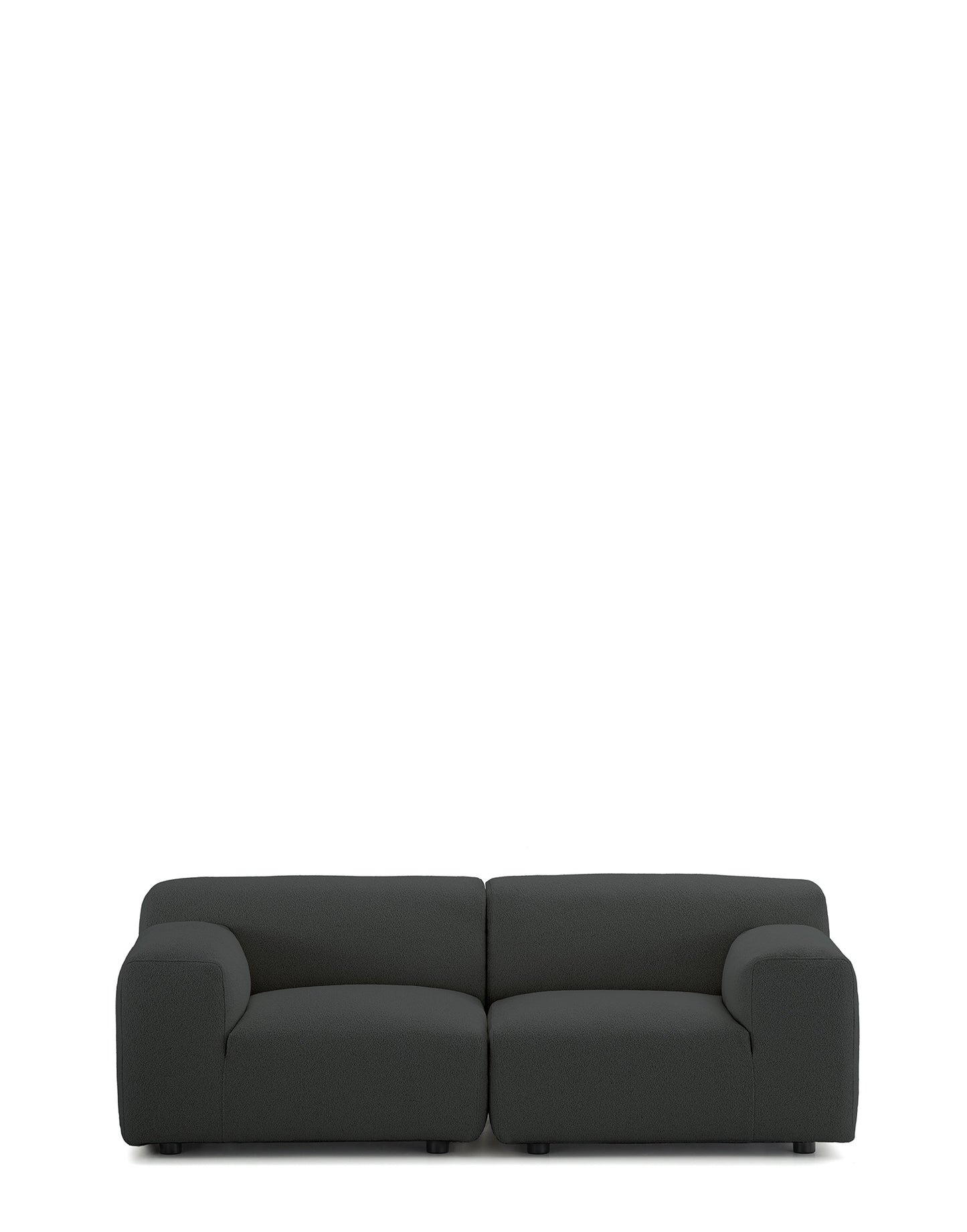 Plastics Duo Two-Seater Sofa Orsetto by Kartell #GREY/NOT FLAMEPROOF/