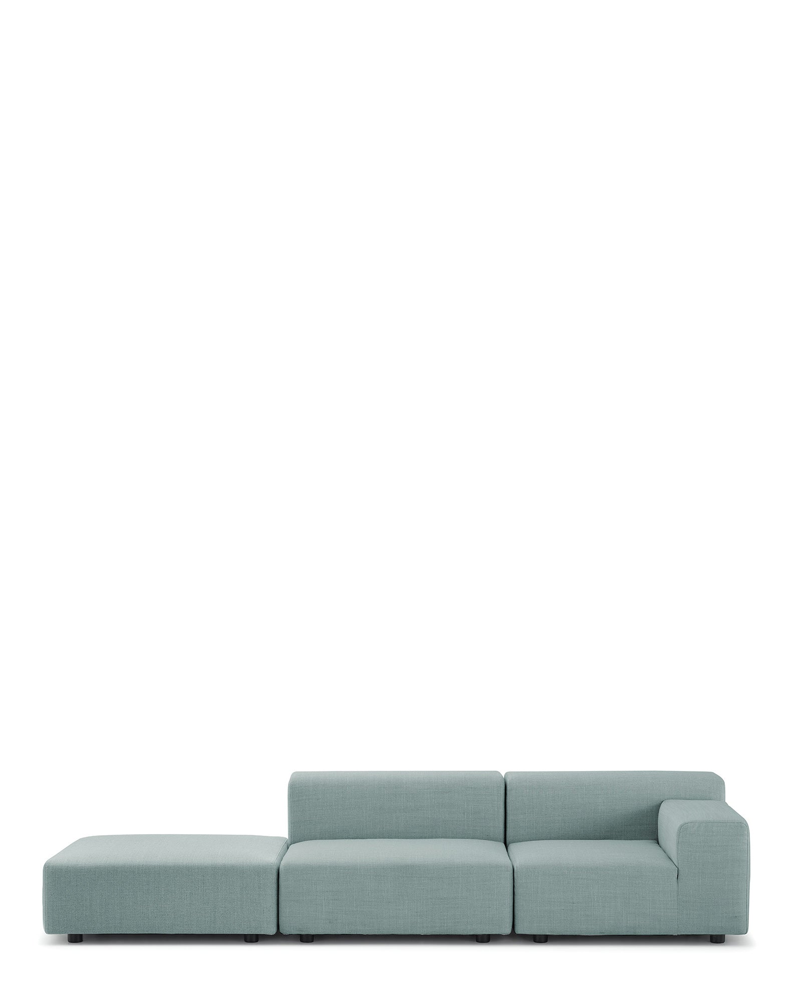 Plastics Outdoor Two-Seater Sofa + Pouf by Kartell #GREEN/Left Arm/