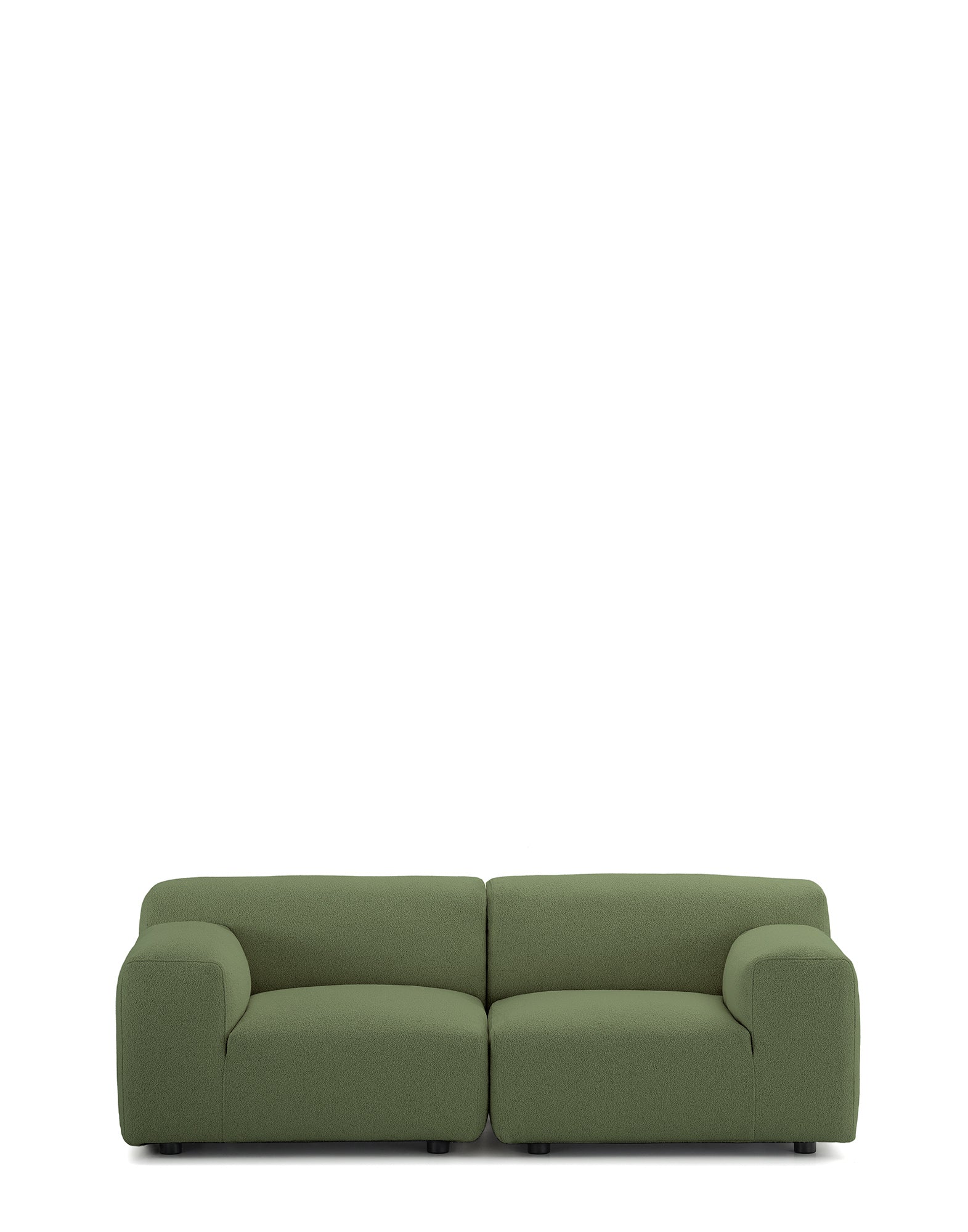 Plastics Duo Two-Seater Sofa Orsetto by Kartell #GREEN/FLAMEPROOF/