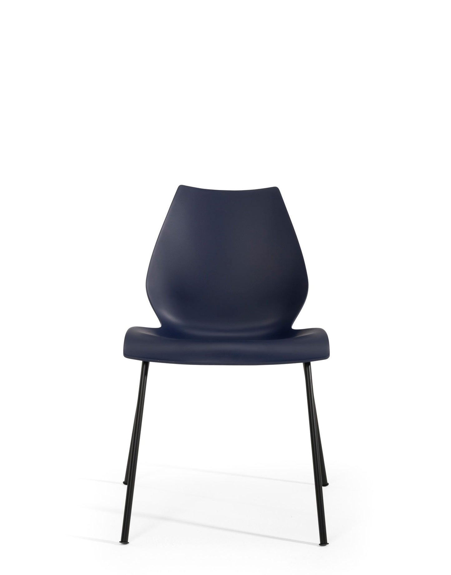 Maui Chair by Kartell #NAVY BLUE/BLACK PAINTED STEEL/