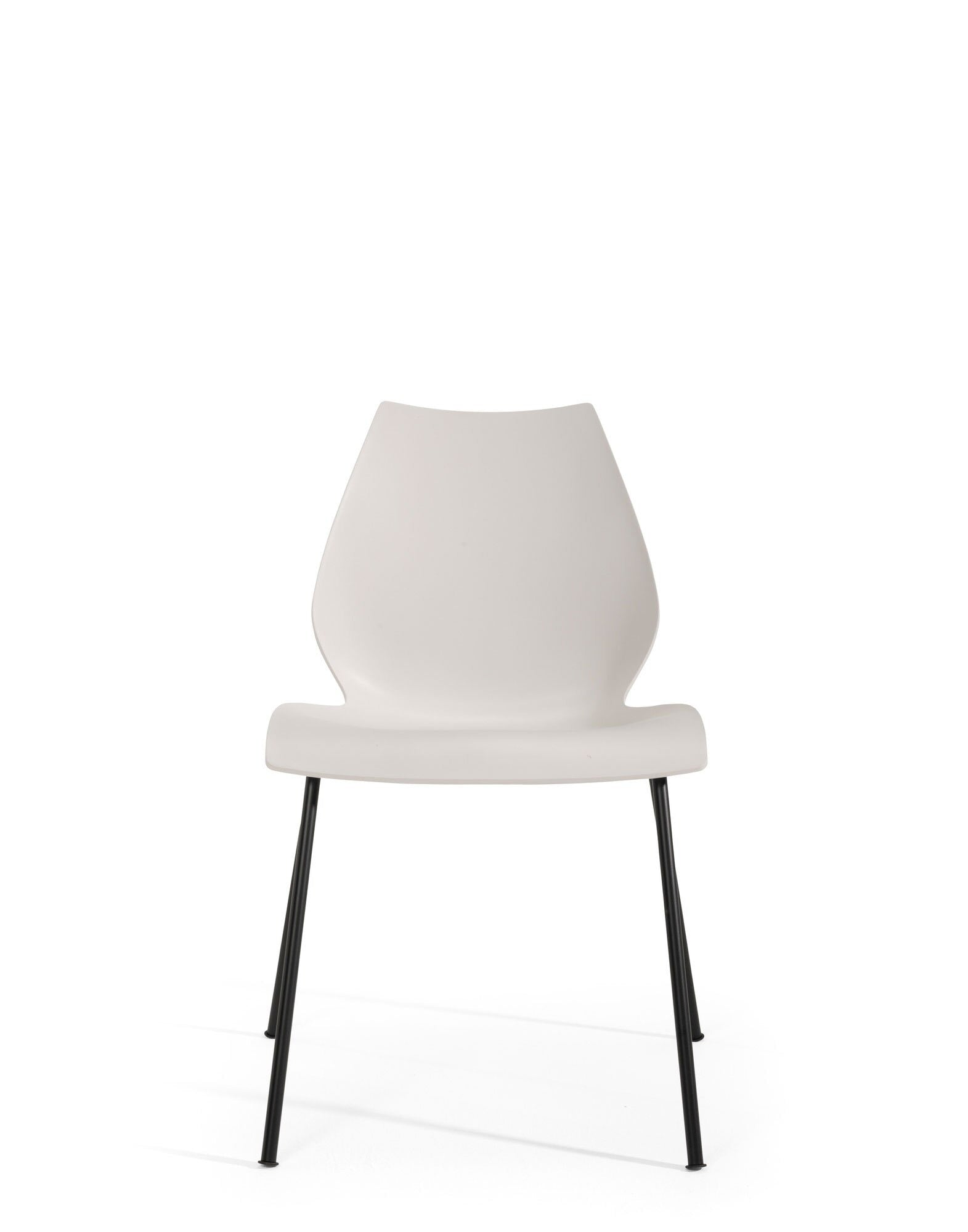 Maui Chair by Kartell #LIGHT GREY/BLACK PAINTED STEEL/