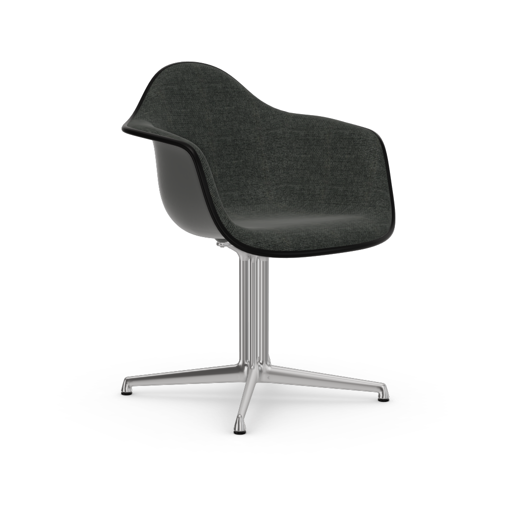 Eames Plastic Armchair DAL (with full upholstery) (Colour of seat shell - granite grey) (Request Info)