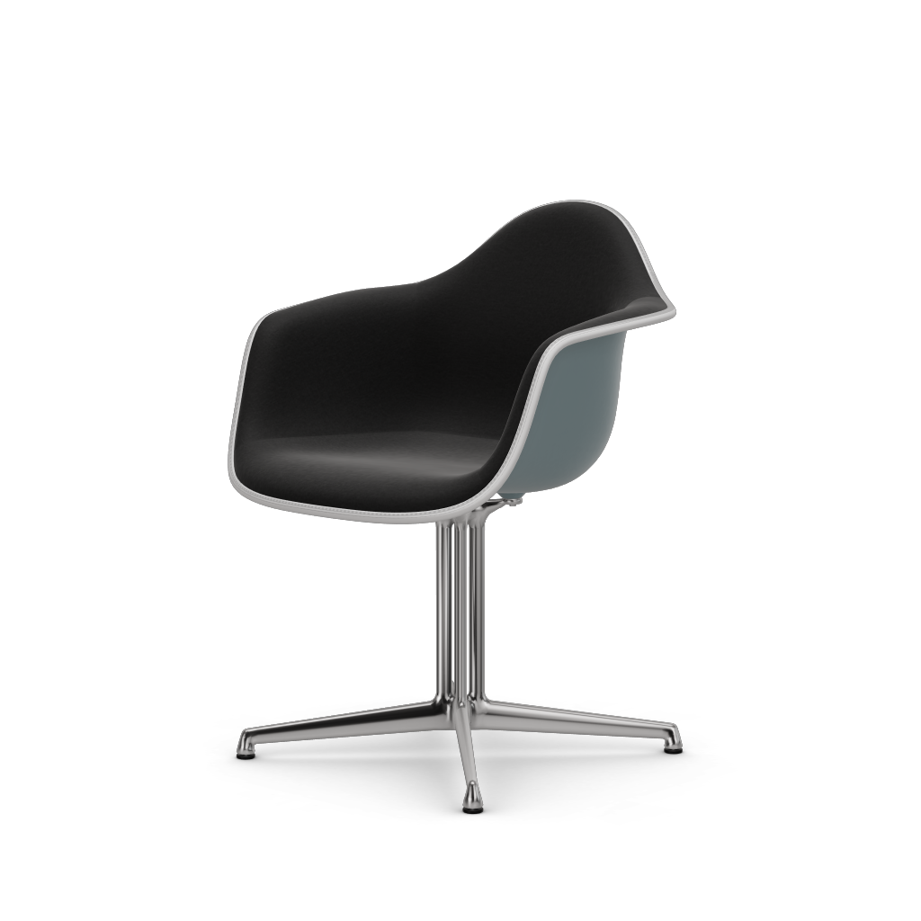 Eames Plastic Armchair DAL (with full upholstery) (Colour of seat shell - ice grey) (Request Info)