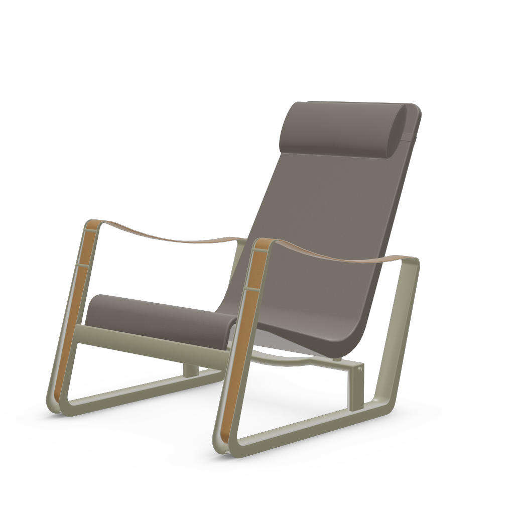 Cite Lounge Chair (Prouve Gris Vermeer powder-coated (smooth)) by Vitra