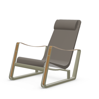 Cite Lounge Chair (Prouve Gris Vermeer powder-coated (smooth)) by Vitra