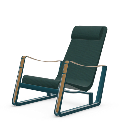 Cite Lounge Chair (Prouve Bleu Dynastie powder-coated (smooth)) by Vitra