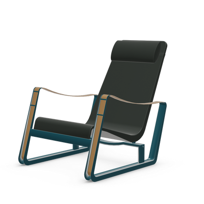 Cite Lounge Chair (Prouve Bleu Dynastie powder-coated (smooth)) by Vitra