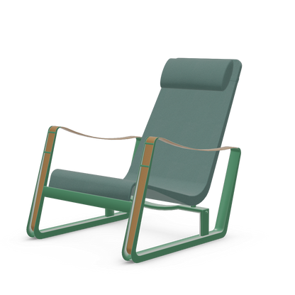 Cite Lounge Chair (Prouve Ble Vert powder-coated (smooth)) by Vitra