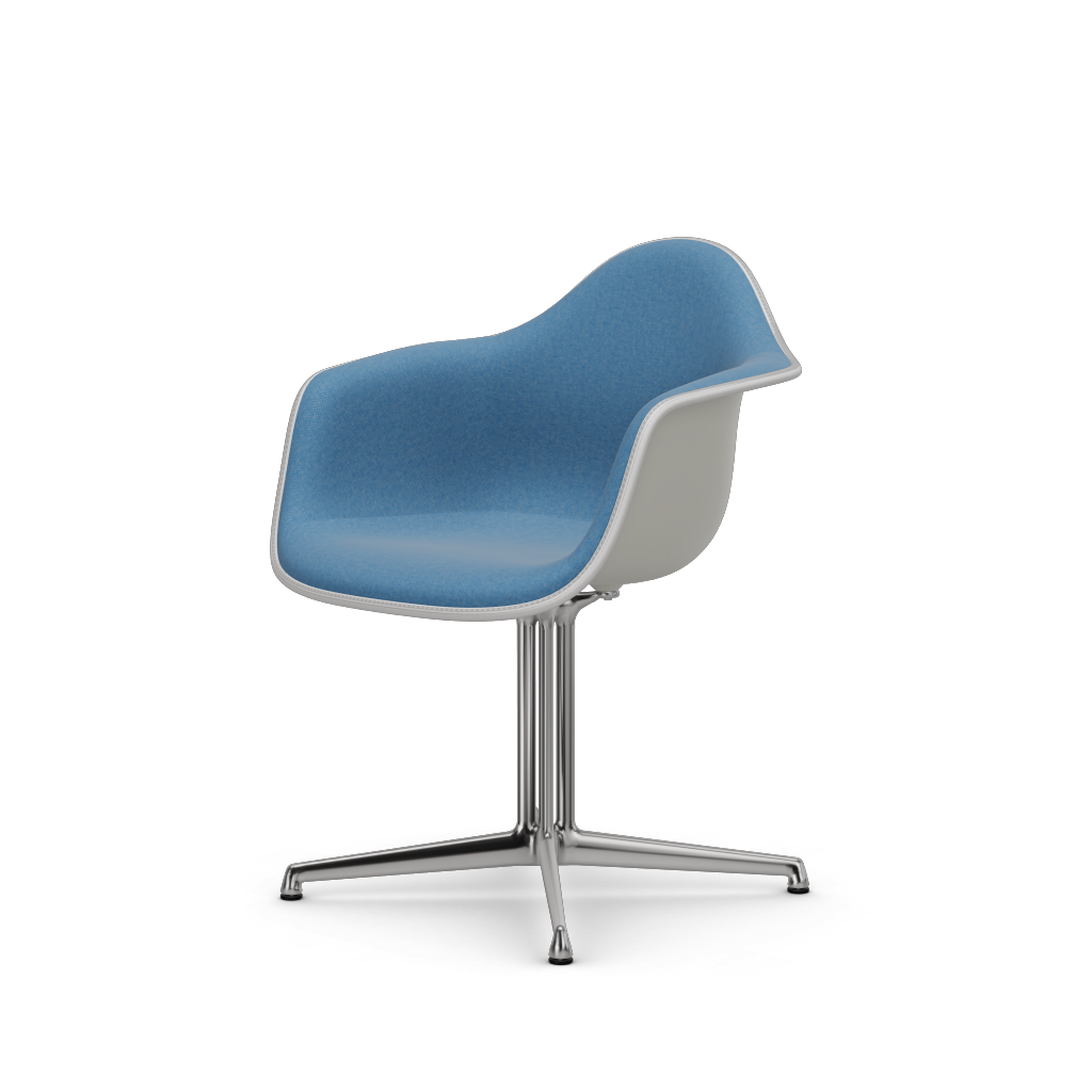 Eames Plastic Armchair DAL (with full upholstery) (Colour of seat shell - white) (Request Info)