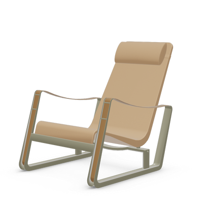Cite Lounge Chair (Prouve Gris Vermeer powder-coated (smooth)) by Vitra