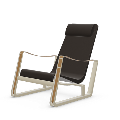 Cite Lounge Chair (Prouve Blanc Colombe (Ecru) powder-coated (smooth)) by Vitra