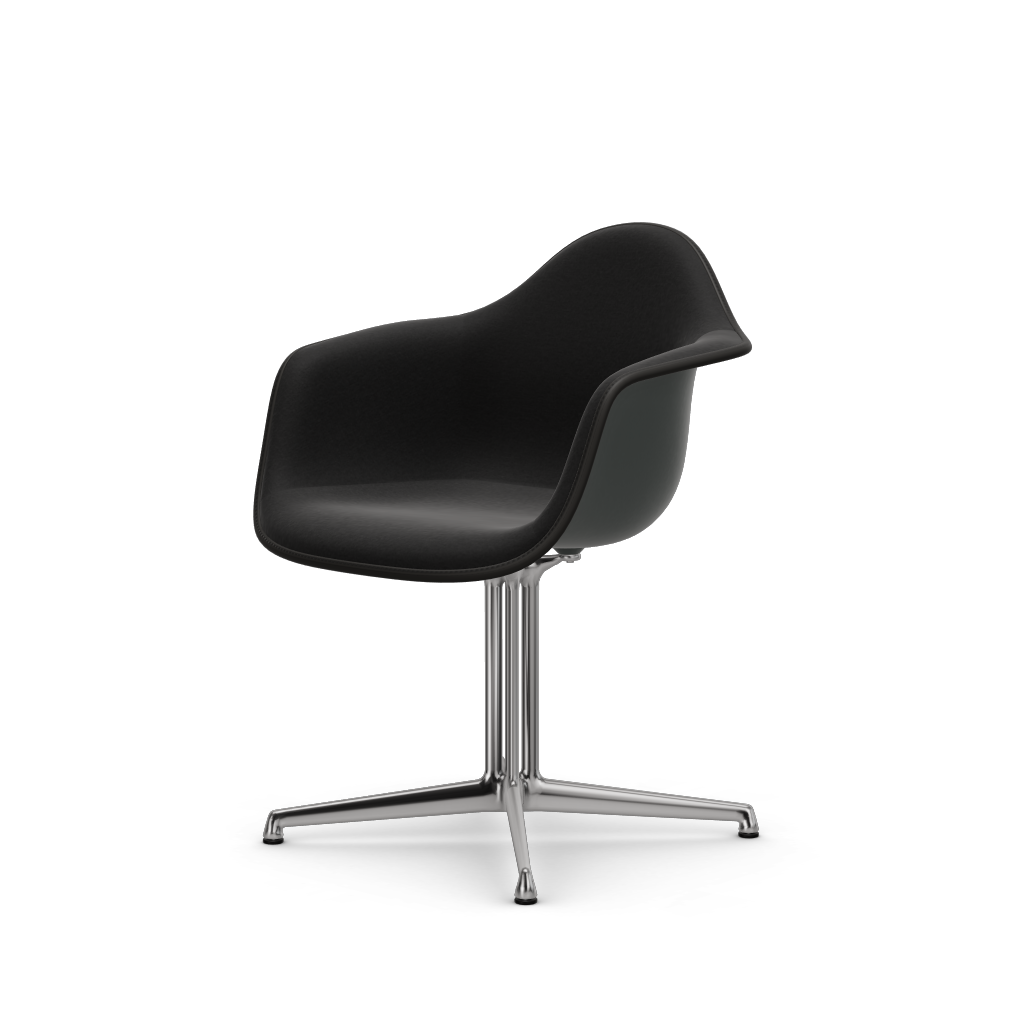 Eames Plastic Armchair DAL (with full upholstery) (Colour of seat shell - granite grey) (Request Info)