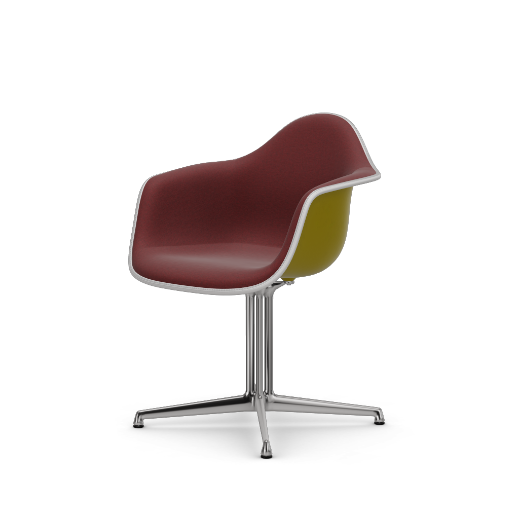 Eames Plastic Armchair DAL (with full upholstery) (Colour of seat shell - mustard) (Request Info)