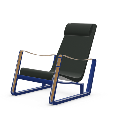 Cite Lounge Chair (Prouve Bleu Marcoule powder-coated (smooth)) by Vitra