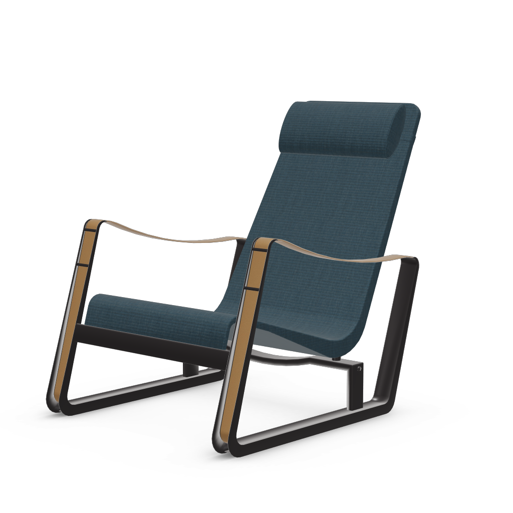 Cite Lounge Chair (deep black powder-coated (smooth)) by Vitra